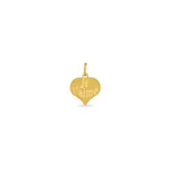 Pendentif Eudocie Coeur Message Or Jaune
