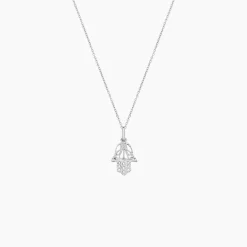 Pendentif Fatima Or Blanc