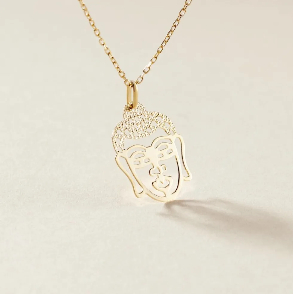 Pendentif Fazzia Bouddha Or Jaune