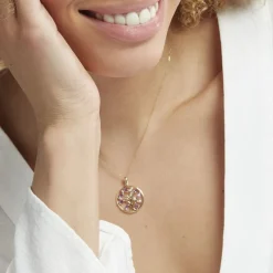 Pendentif Godoleine Or Jaune Amethyste Violet