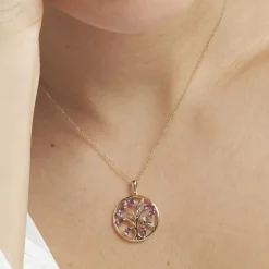 Pendentif Godoleine Or Jaune Amethyste Violet