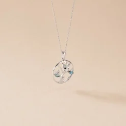 Pendentif Godolieba Or Blanc Topaze