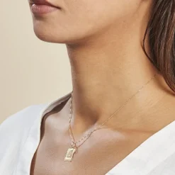 Pendentif Hanne Ange Parchemin Or Jaune