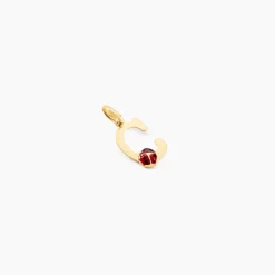 Pendentif Helidie Coccinelle Lettre Or Jaune
