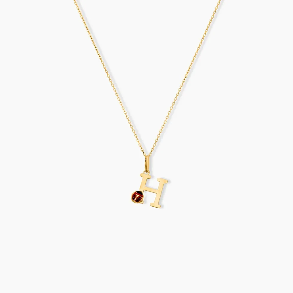 Pendentif Helidie Coccinelle Lettre Or Jaune