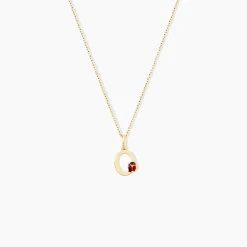 Pendentif Helidie Coccinelle Lettre Or Jaune