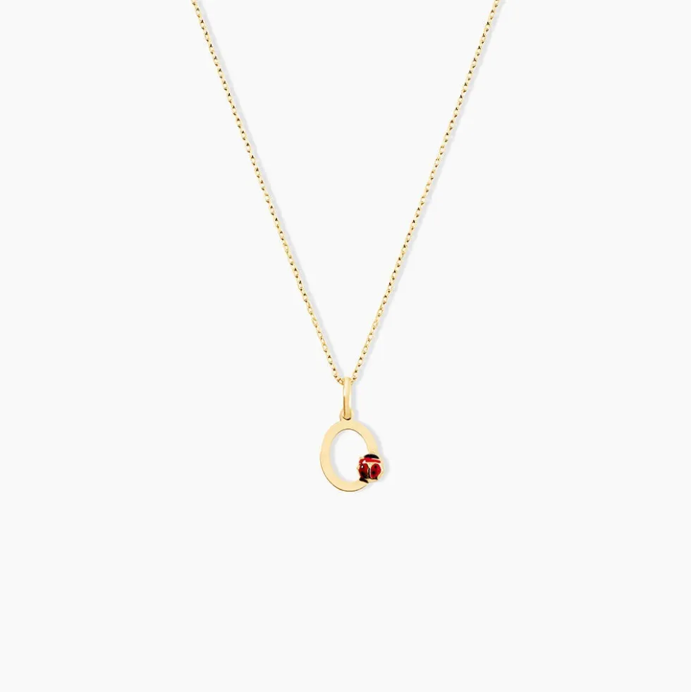 Pendentif Helidie Coccinelle Lettre Or Jaune