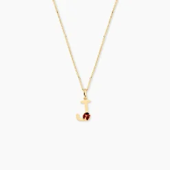 Pendentif Helidie Coccinelle Lettre Or Jaune