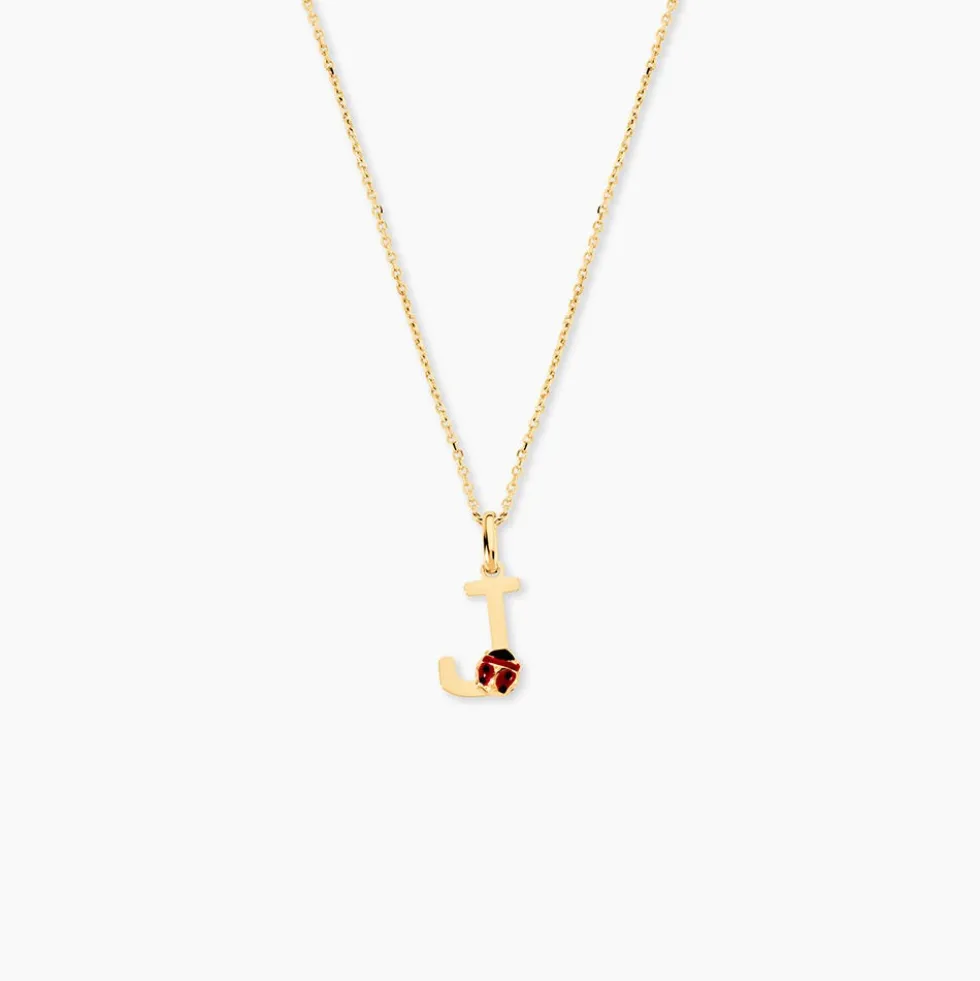 Pendentif Helidie Coccinelle Lettre Or Jaune