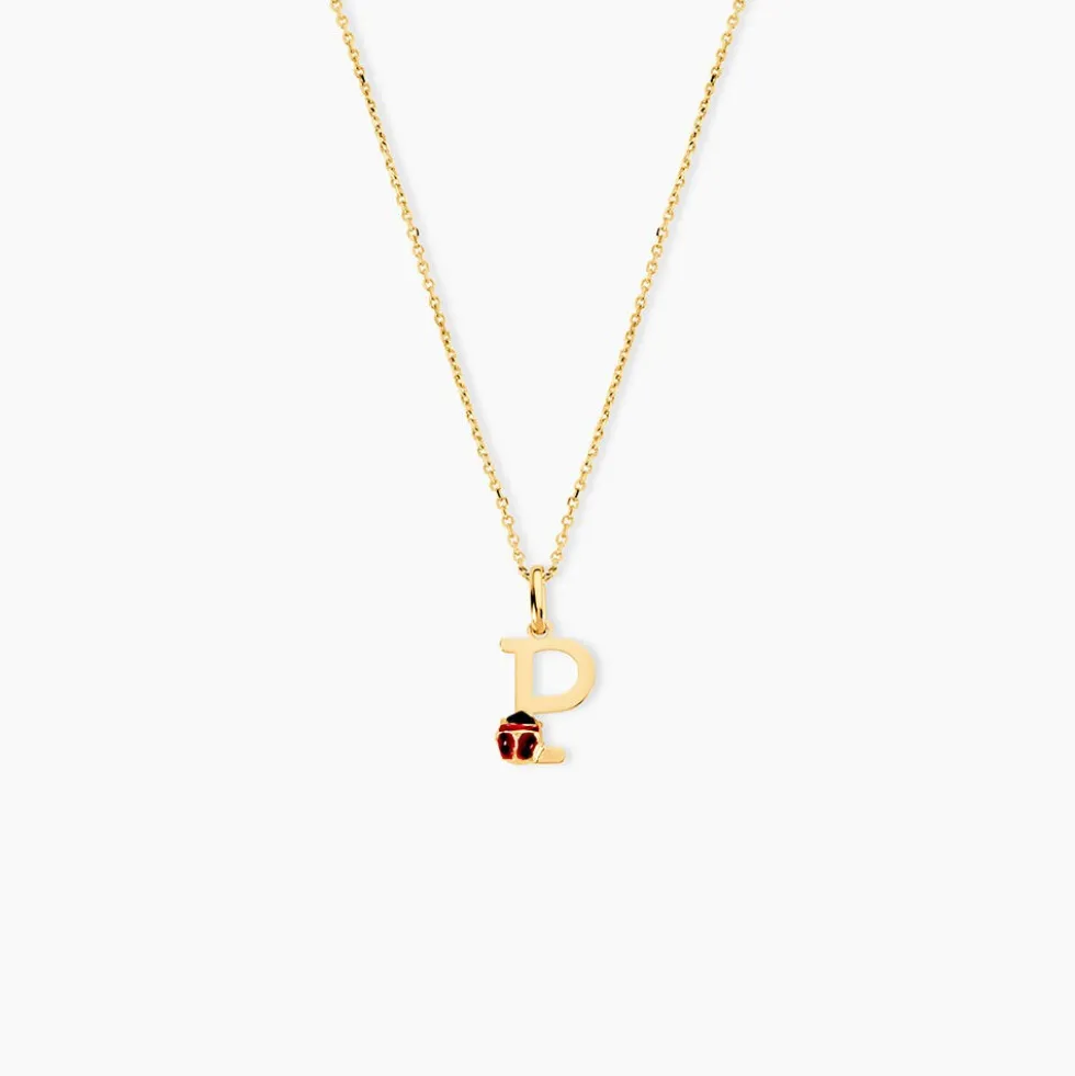 Pendentif Helidie Coccinelle Lettre Or Jaune