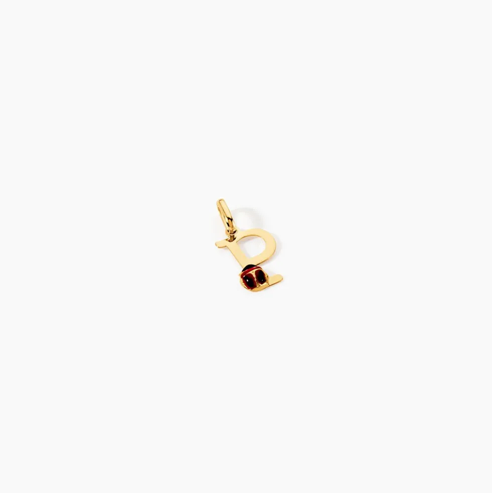 Pendentif Helidie Coccinelle Lettre Or Jaune
