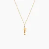 Pendentif Illide Hippocampe Or Jaune