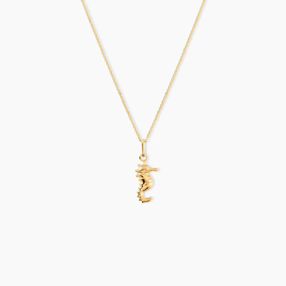 Pendentif Illide Hippocampe Or Jaune