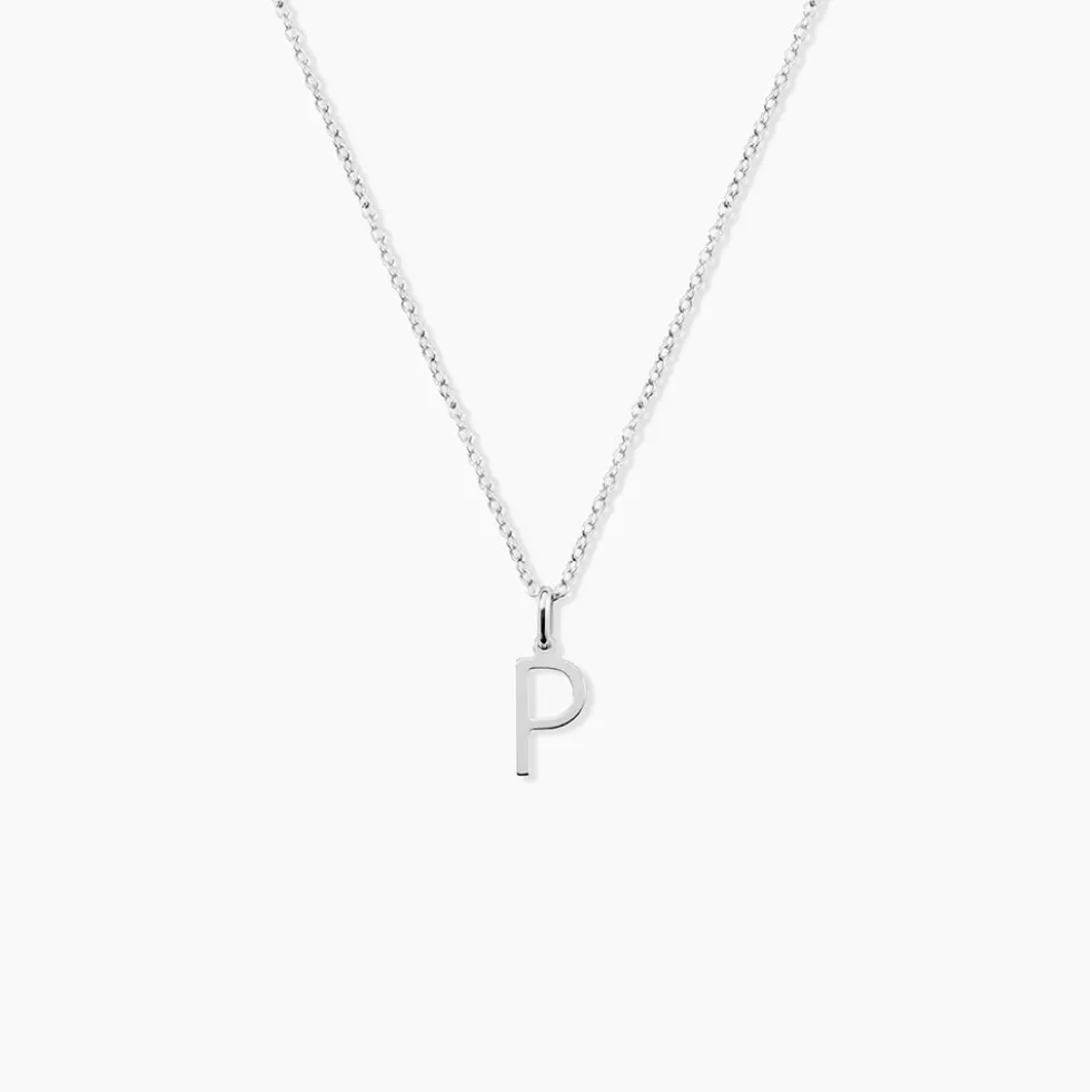 Pendentif Ionia Lettre Or Blanc