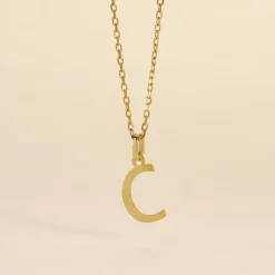 Pendentif Ionia Lettre Or Jaune