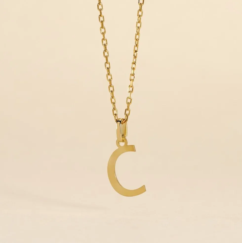 Pendentif Ionia Lettre Or Jaune