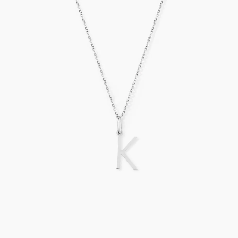 Pendentif Ionia Lettre Or Blanc