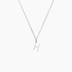 Pendentif Ionia Lettre Or Blanc