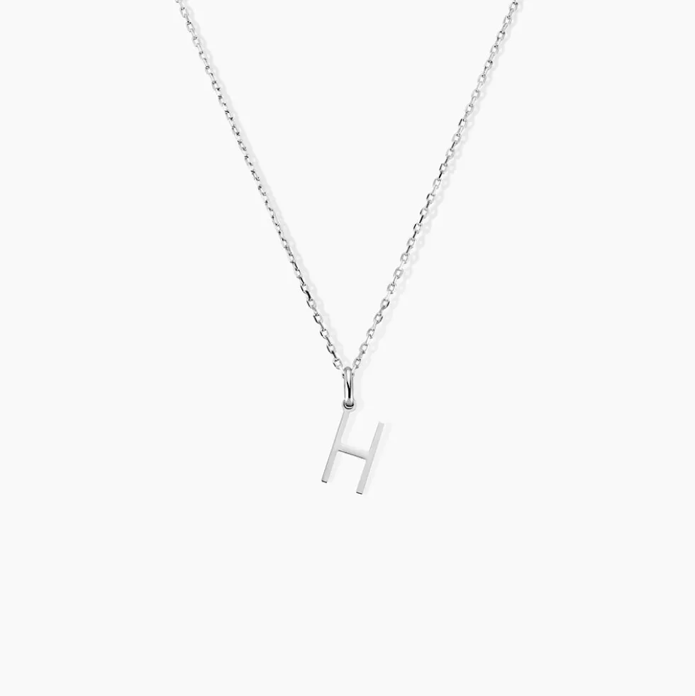 Pendentif Ionia Lettre Or Blanc