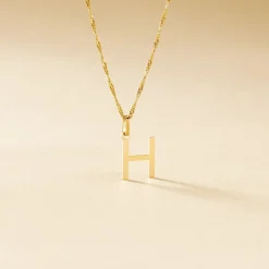 Pendentif Ionia Lettre Or Jaune