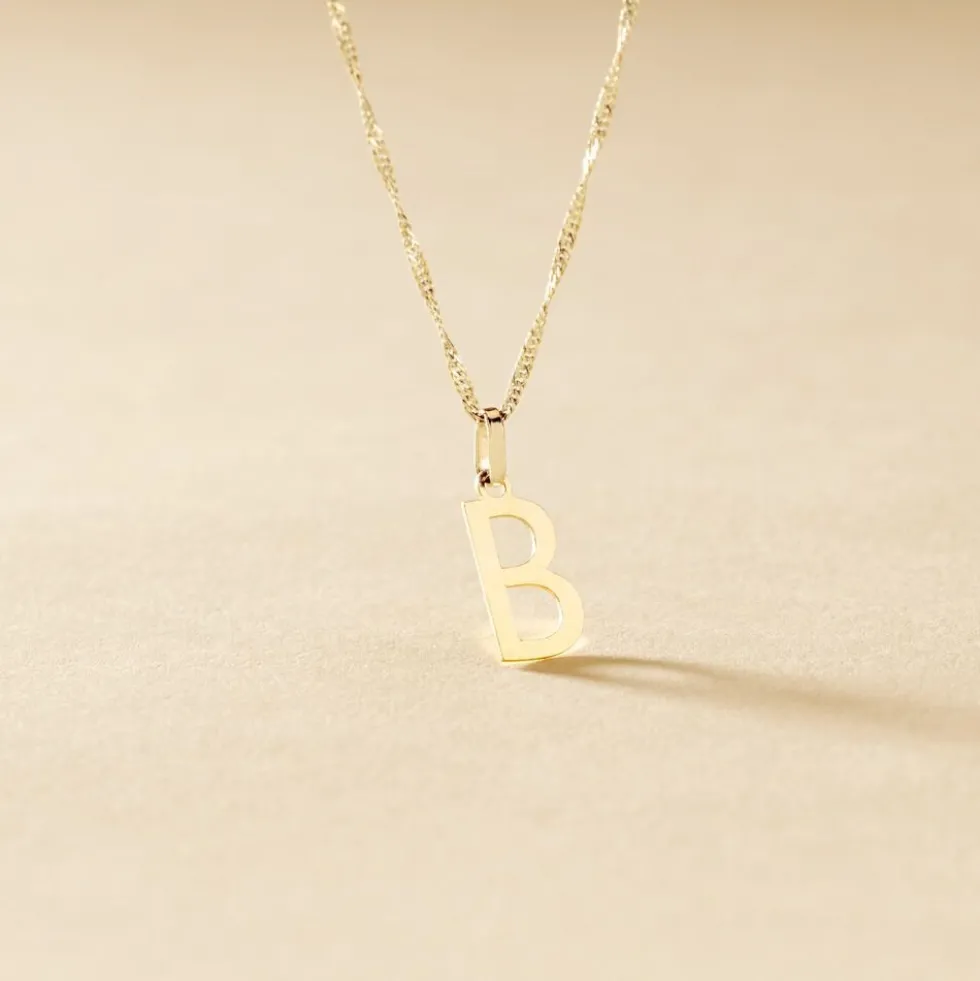 Pendentif Ionia Lettre Or Jaune