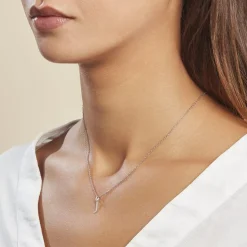 Pendentif Ionia Lettre Or Blanc
