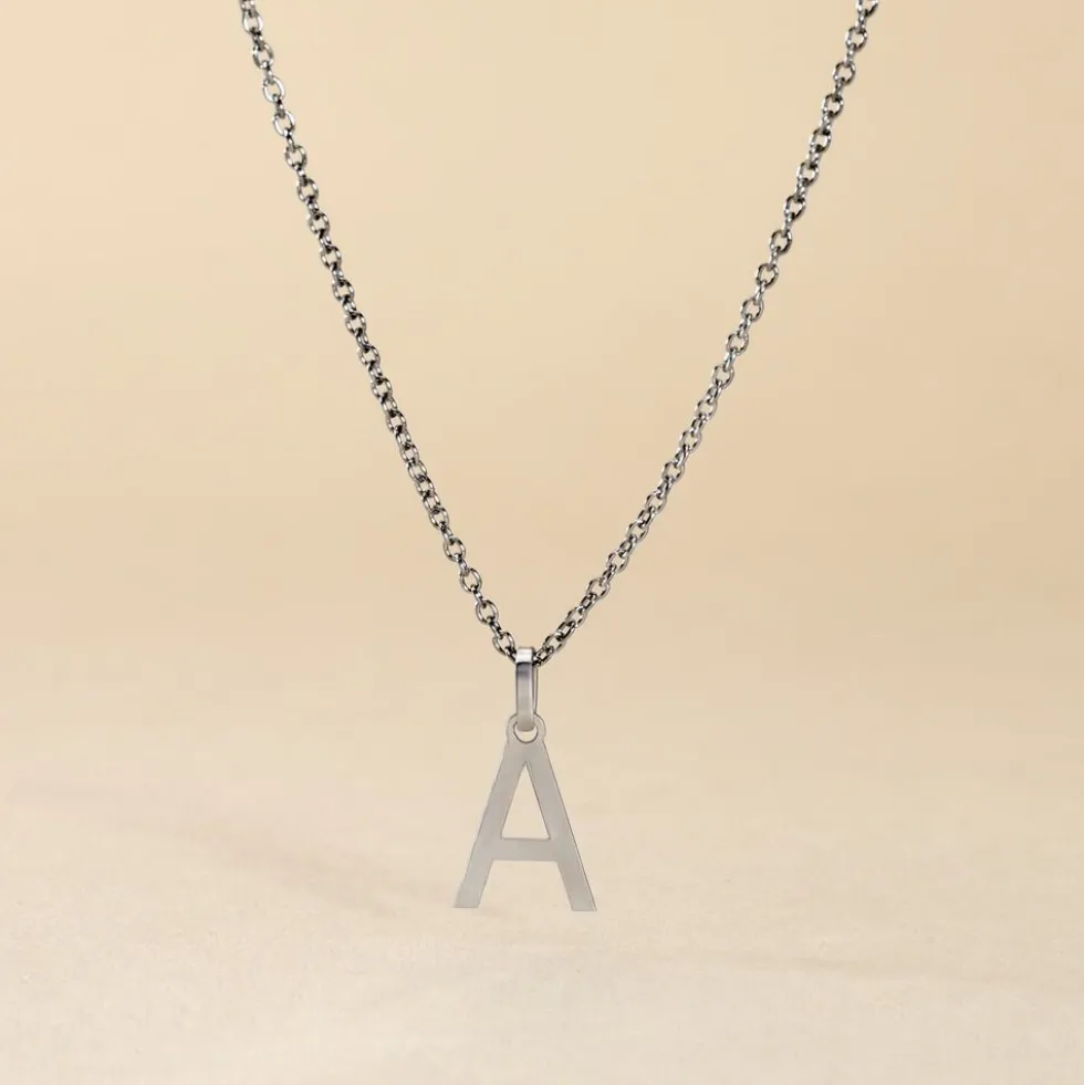 Pendentif Ionia Lettre Or Blanc