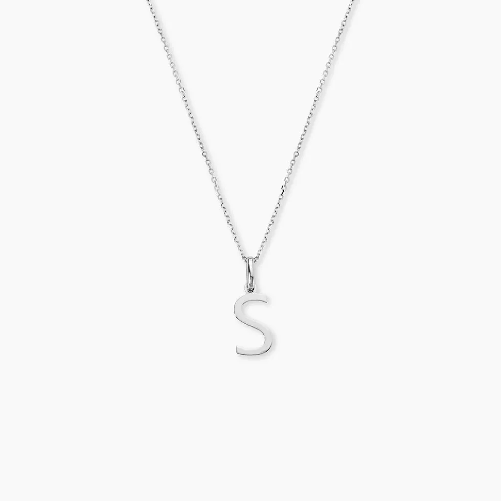 Pendentif Ionia Lettre Or Blanc