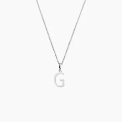 Pendentif Ionia Lettre Or Blanc