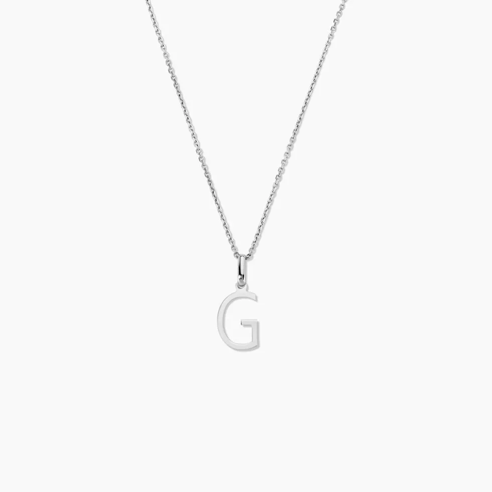 Pendentif Ionia Lettre Or Blanc