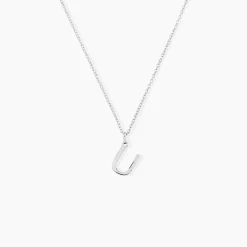 Pendentif Ionia Lettre Or Blanc