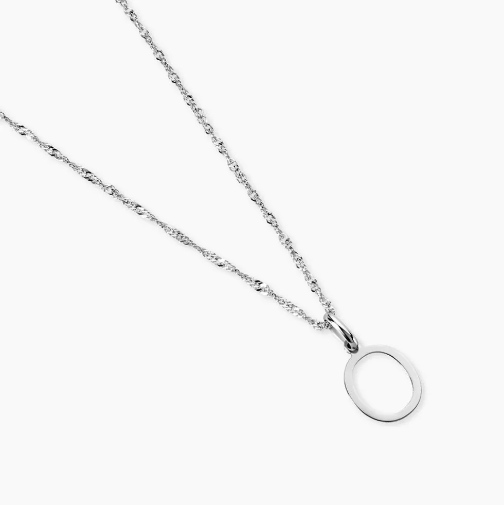Pendentif Ionia Lettre Or Blanc