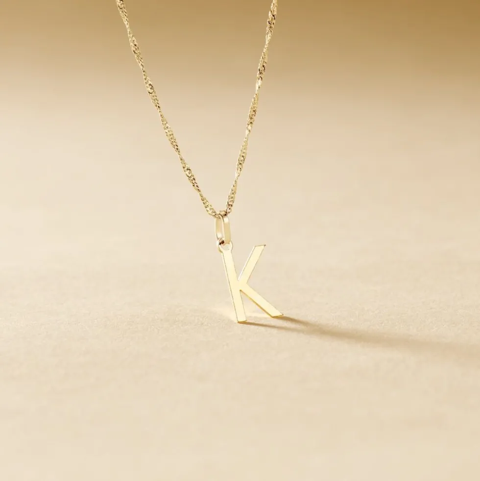 Pendentif Ionia Lettre Or Jaune
