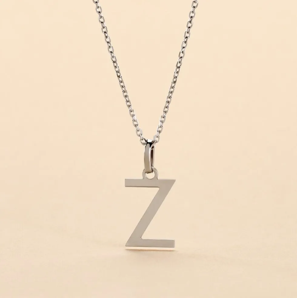 Pendentif Ionia Lettre Or Blanc