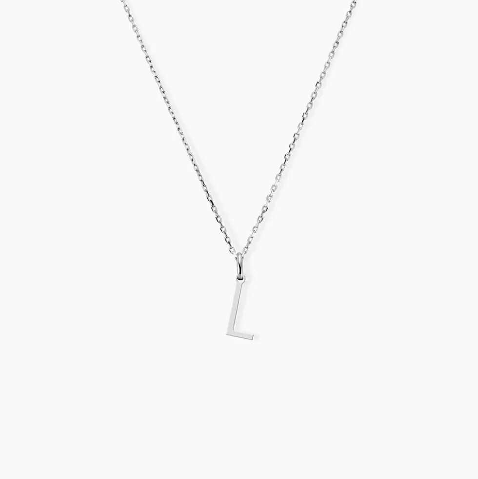 Pendentif Ionia Lettre Or Blanc