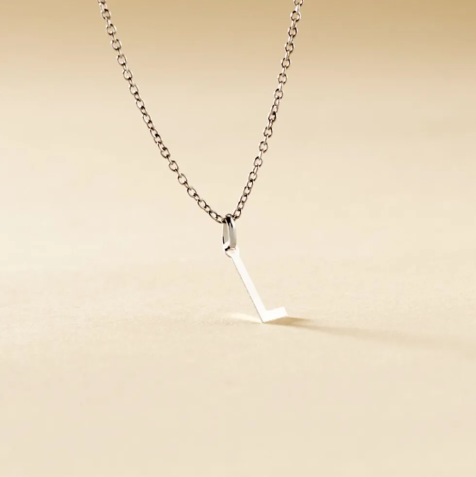 Pendentif Ionia Lettre Or Blanc