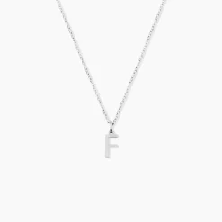 Pendentif Ionia Lettre Or Blanc
