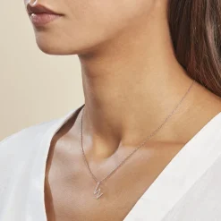 Pendentif Ionia Lettre Or Blanc