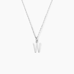 Pendentif Ionia Lettre Or Blanc