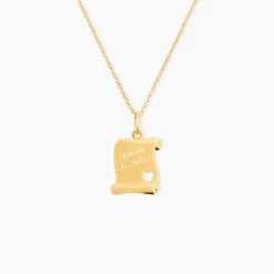 Pendentif Irenca Message Parchemin Or Jaune