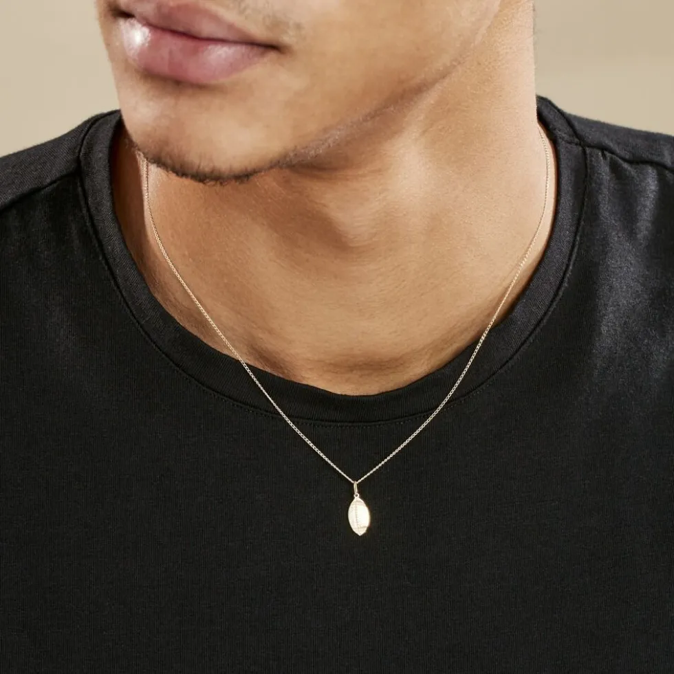 Pendentif Julius Sport Rugby Or Jaune
