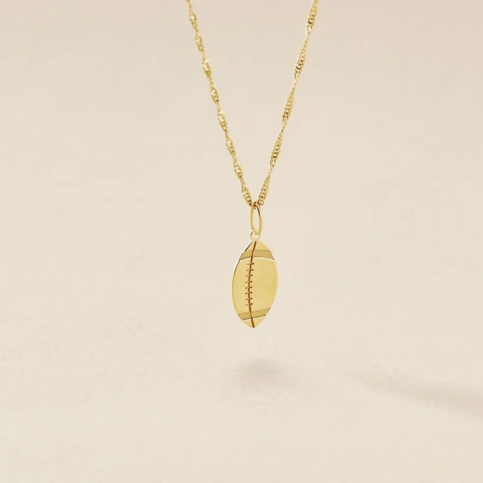 Pendentif Julius Sport Rugby Or Jaune
