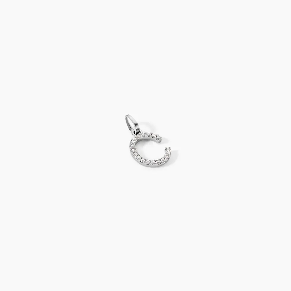 Pendentif Klementine Or Blanc Oxyde De Zirconium