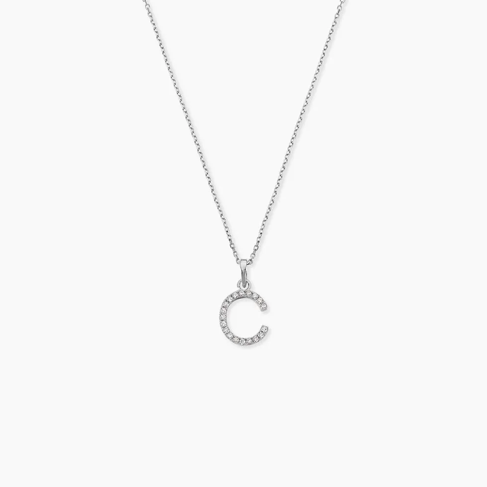 Pendentif Klementine Or Blanc Oxyde De Zirconium