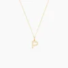 Pendentif Lettre P Or Jaune Oxyde