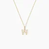 Pendentif Lettre W Or Jaune Oxyde