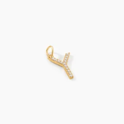 Pendentif Lettre Y Or Jaune Oxyde