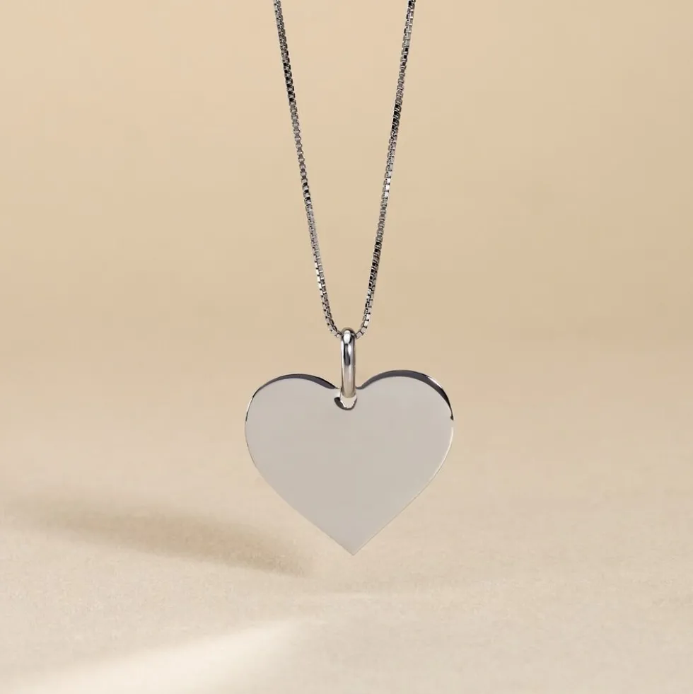 Pendentif Lisa Or Blanc
