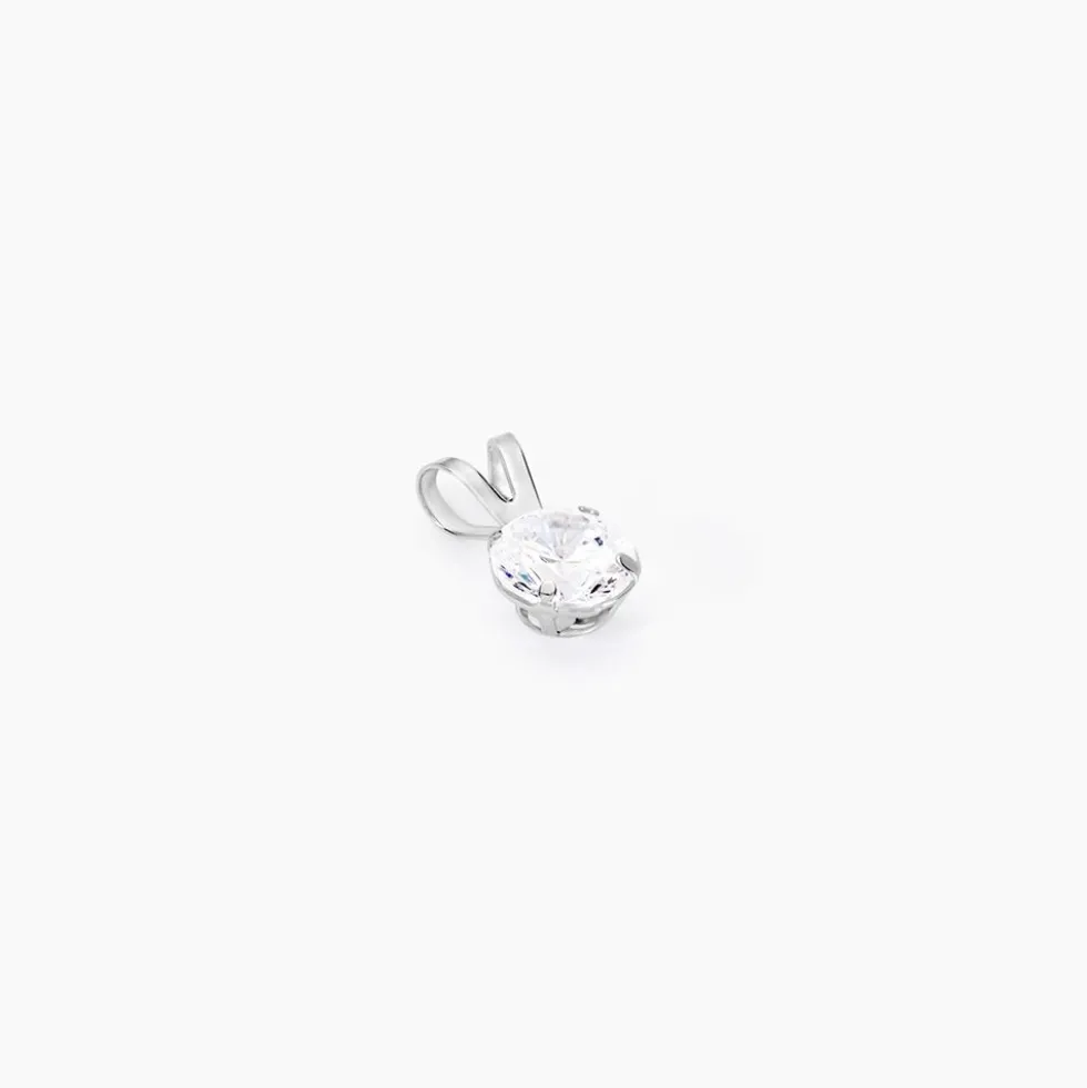 Pendentif Mabila Or Blanc Oxyde De Zirconium