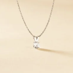 Pendentif Mabila Or Blanc Oxyde De Zirconium